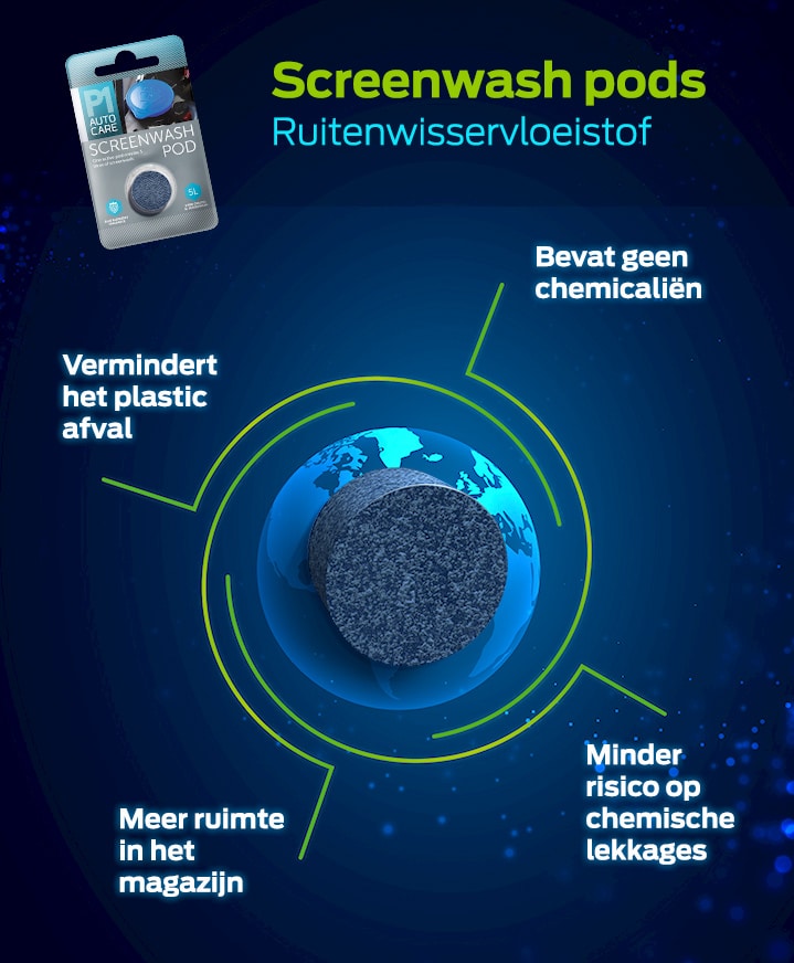 Kleinverpakking Screenwash pod - ruitenwisservloeistof | 1 tablet - Afbeelding 3