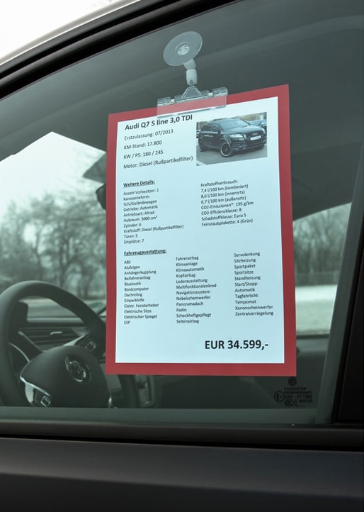 Prijskaarthouder met zuignap - Afbeelding 2