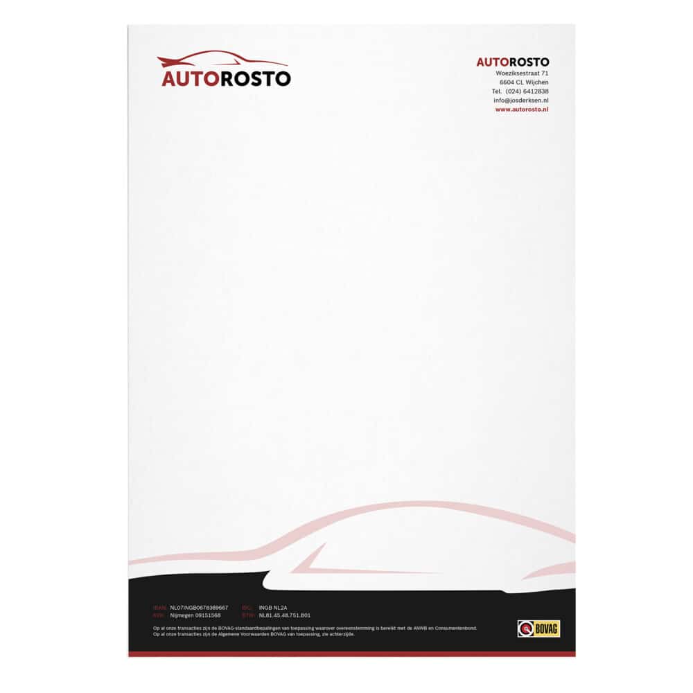 Briefpapier gepersonaliseerd met eigen logo | Pelster Automotive