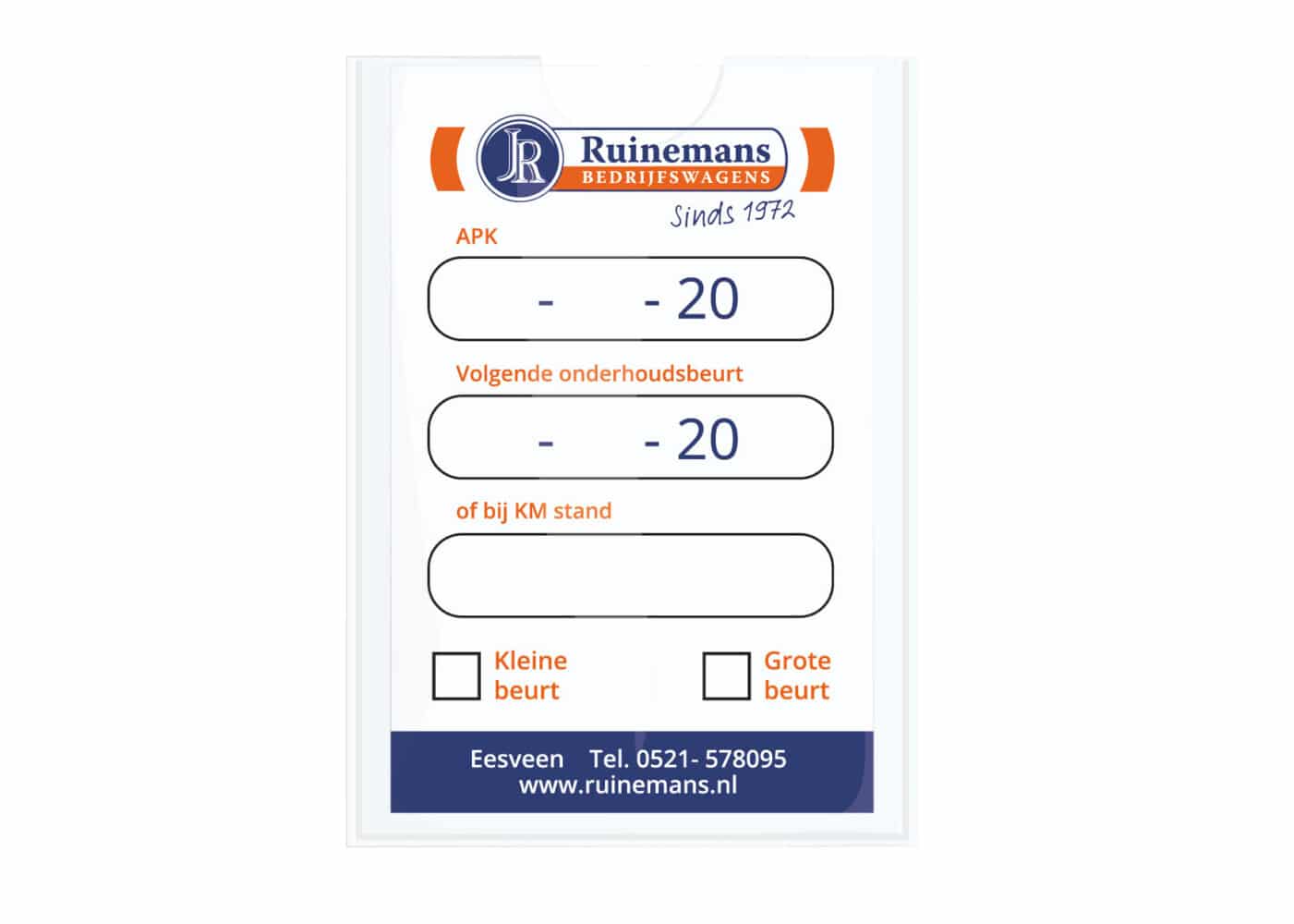 Los transparant smeerkaarthoesje - Afbeelding 2