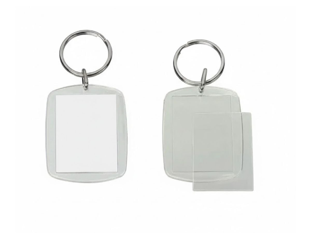 Sleutelhanger plexiglas clipper Blanco